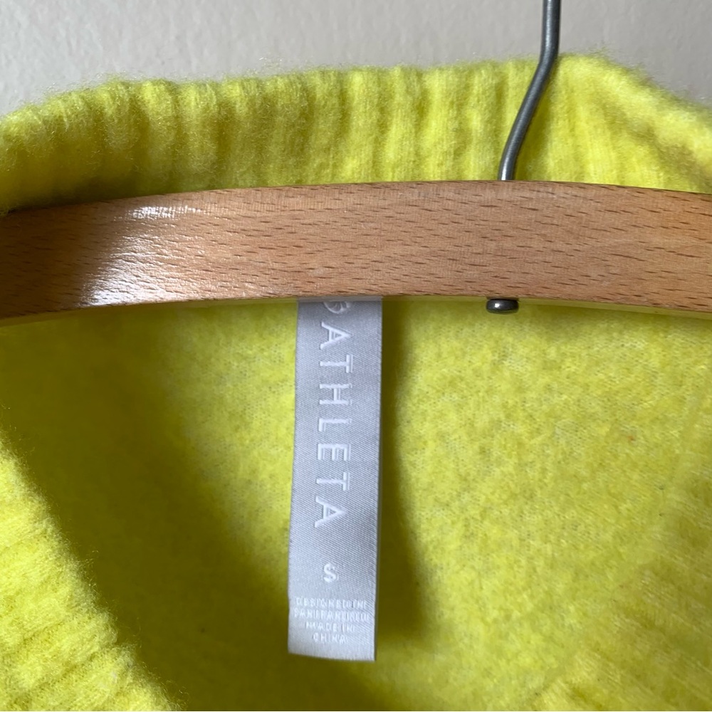Athleta merino wool blend lime mock neck sweater - Picture 10 of 10